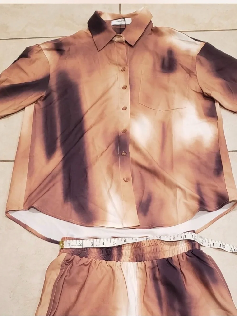 Commense Tie - Dye Shirt & Leg Pants Set